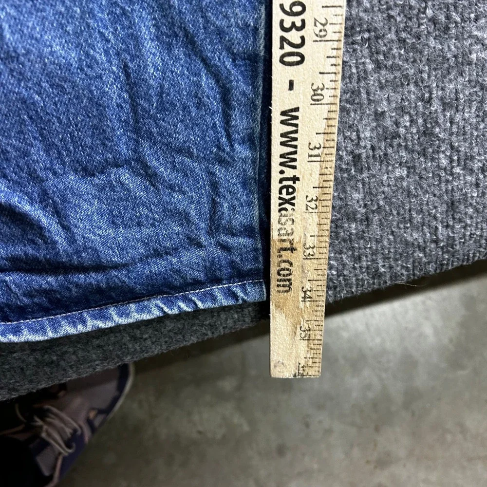 Wrangler Carpenter Jeans Mens Size 34x34 Blue Denim Utility Workwear Hammer Loop